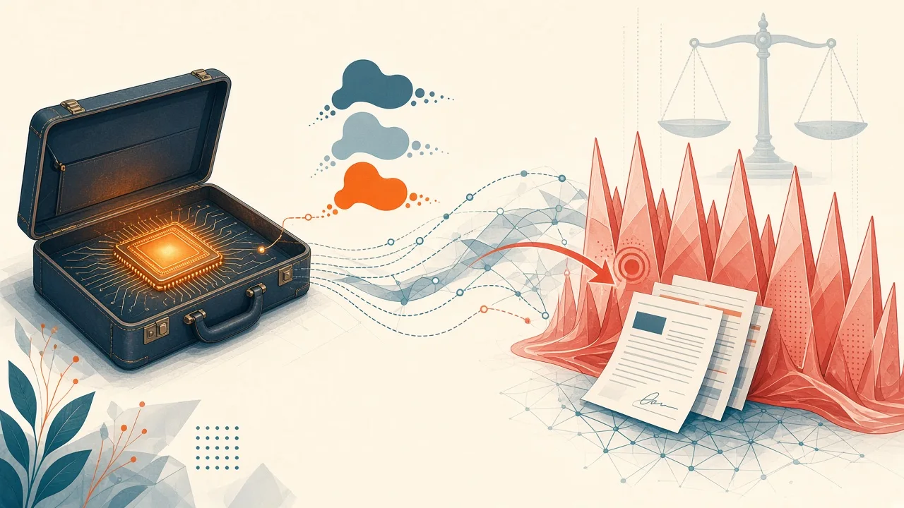 Illustration depicting over-refusal in small on-premises LLMs when given legal authority context