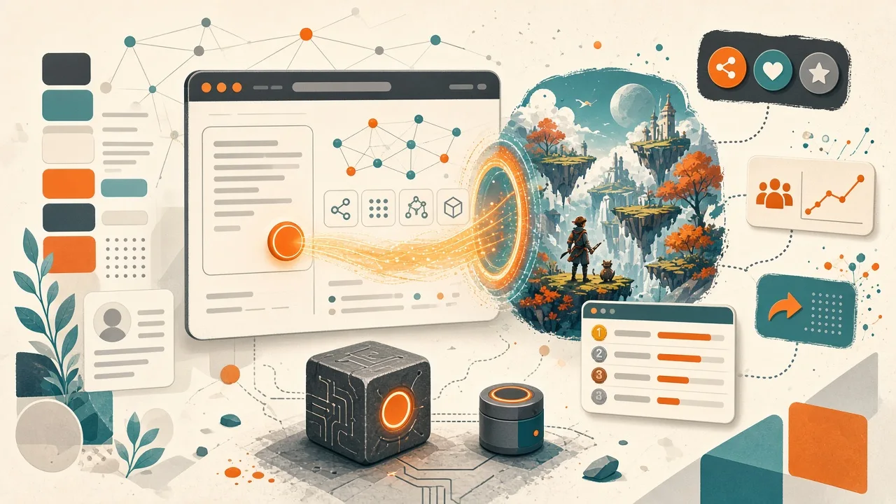 Browser interface turning text prompts into playable games