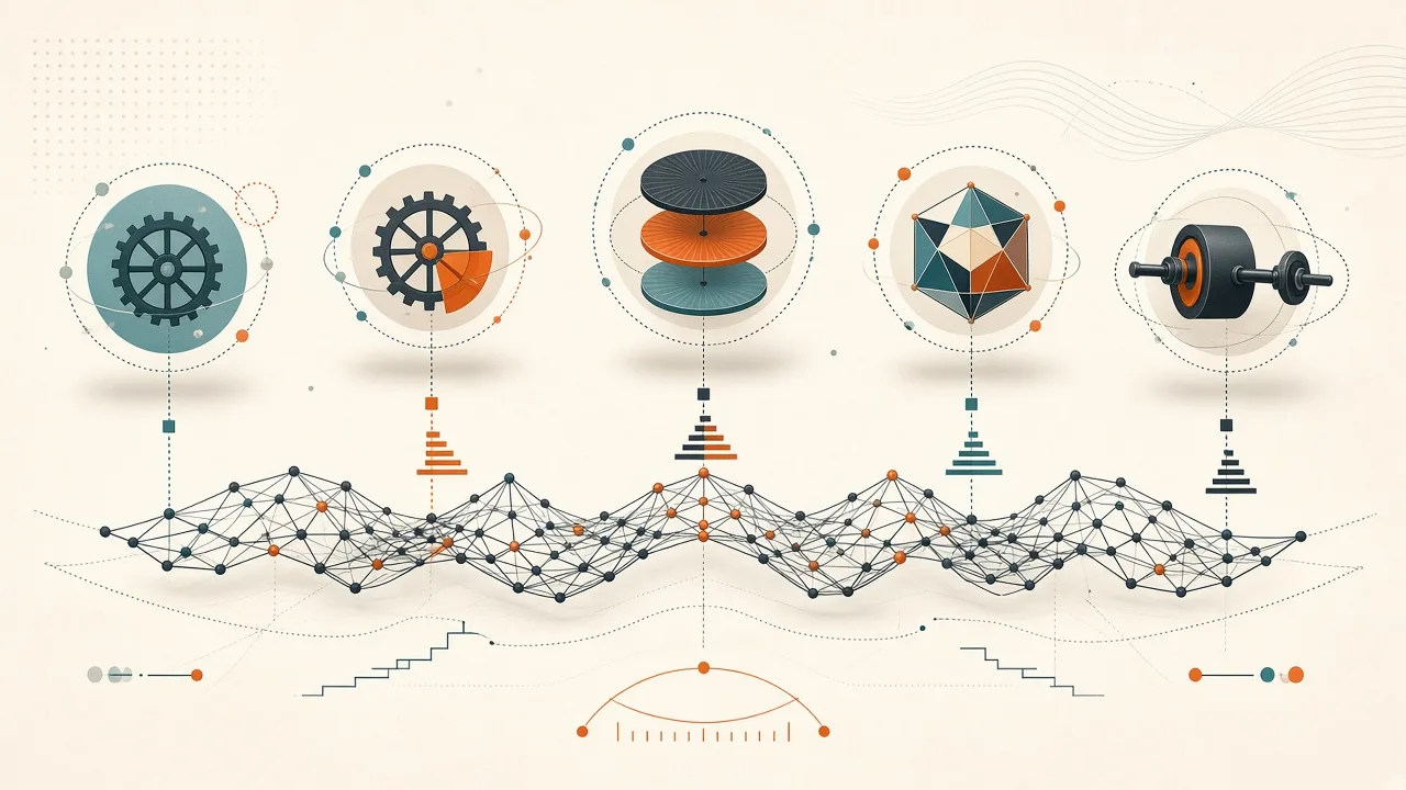 Conceptual visualization of DisParQ's discrete part concepts and quantized attributes derived from a vision backbone