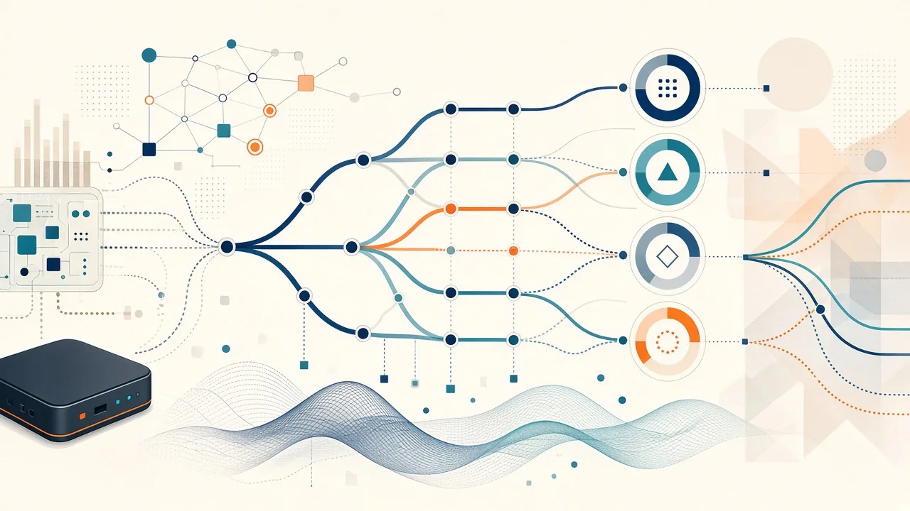 Geometric visualization of structured AI agent trajectories with convergence signals